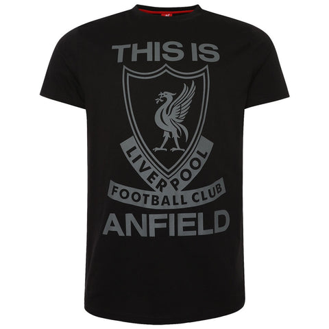 Liverpool FC This Is Anfield T Shirt Mens Black M  - Official Merchandise Gifts