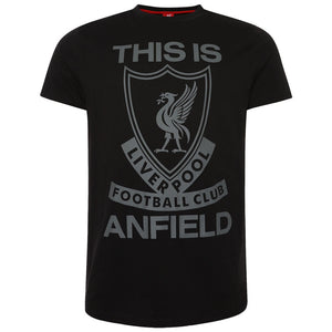 Liverpool FC This Is Anfield T Shirt Mens Black S  - Official Merchandise Gifts
