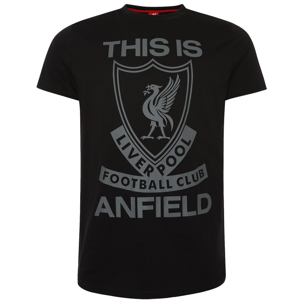 Liverpool FC This Is Anfield T Shirt Mens Black XL  - Official Merchandise Gifts