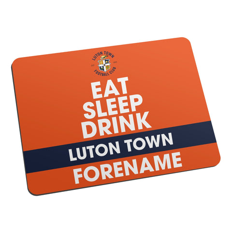 Personalised Luton Town FC Eat Sleep Drink Mouse Mat