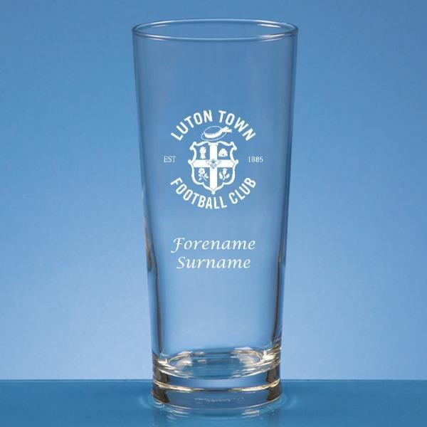 Personalised Luton Town FC Pint Glass