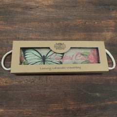 Luxury Lavender Wheat Bag in Gift Box - Butterfly & Roses