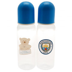 Manchester City FC 2pk Feeding Bottles  - Official Merchandise Gifts