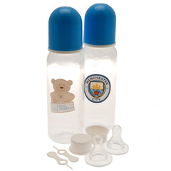 Manchester City FC 2pk Feeding Bottles  - Official Merchandise Gifts