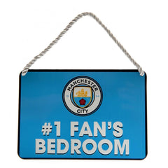 Manchester City FC Bedroom Sign No1 Fan  - Official Merchandise Gifts