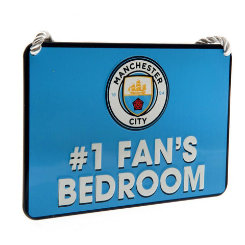 Manchester City FC Bedroom Sign No1 Fan  - Official Merchandise Gifts
