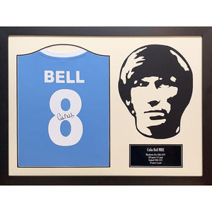 Manchester City FC Bell Signed Shirt Silhouette  - Official Merchandise Gifts