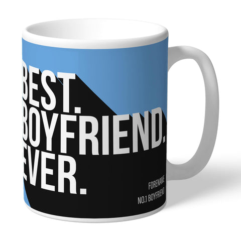 Personalised Manchester City FC Best Boyfriend Ever Mug