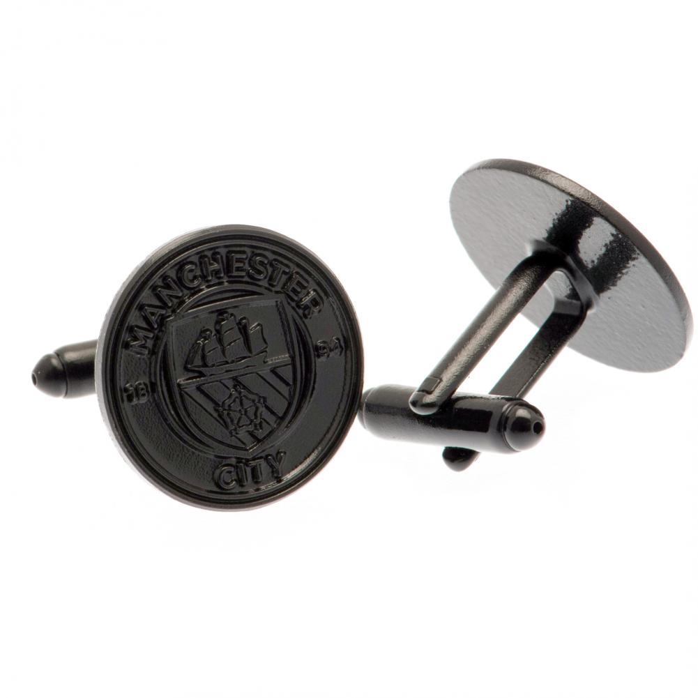 Manchester City FC Black IP Cufflinks  - Official Merchandise Gifts