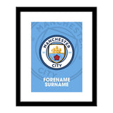 Personalised Manchester City FC Bold Crest Print