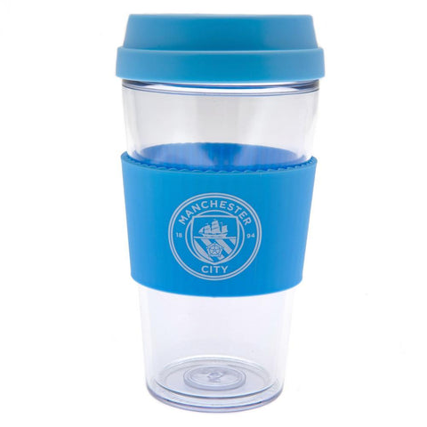Manchester City FC Clear Grip Travel Mug  - Official Merchandise Gifts