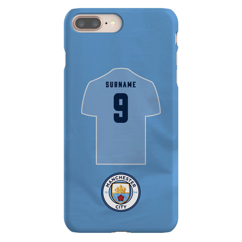 Manchester City FC Personalised iPhone 8 Plus Snap Case