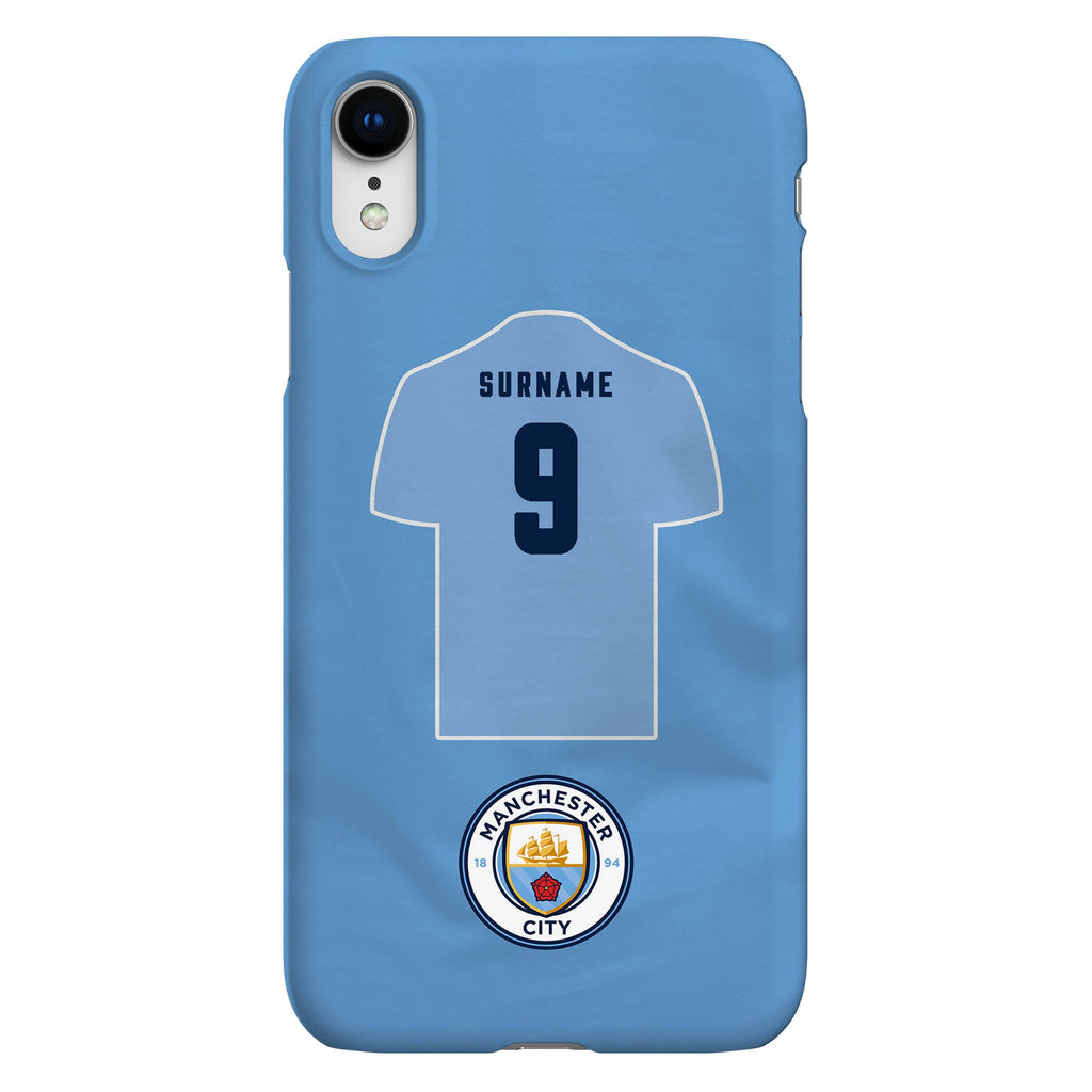 Manchester City FC Personalised iPhone XR Snap Case