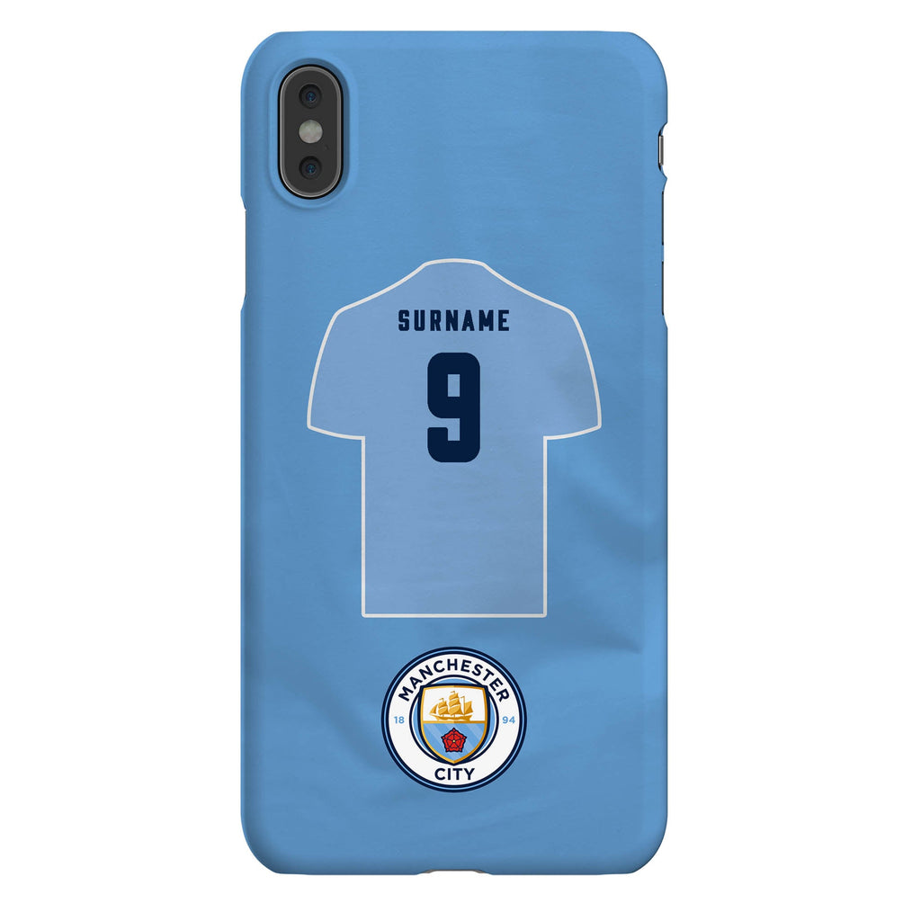 Manchester City FC Personalised iPhone XS Max Snap Case