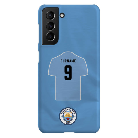 Manchester City FC Personalised Samsung Galaxy S21 Plus Snap Case