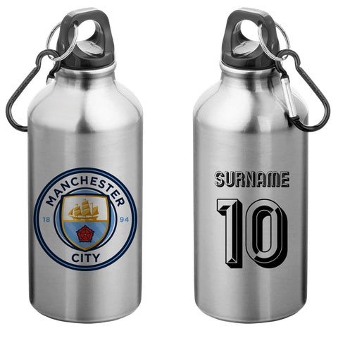 Manchester City FC Personalised Water Bottle For Drinks
