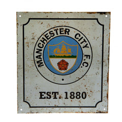 Manchester City FC Retro Logo Sign  - Official Merchandise Gifts