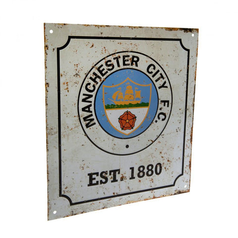 Manchester City FC Retro Logo Sign  - Official Merchandise Gifts