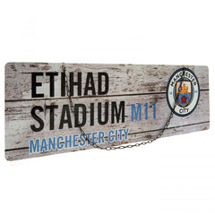 Manchester City FC Rustic Garden Sign  - Official Merchandise Gifts