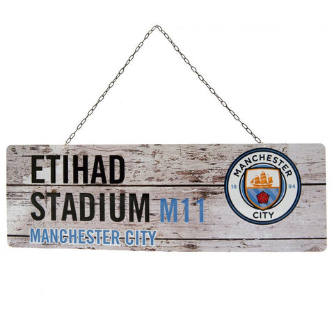 Manchester City FC Rustic Garden Sign  - Official Merchandise Gifts