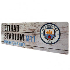 Manchester City FC Rustic Garden Sign  - Official Merchandise Gifts