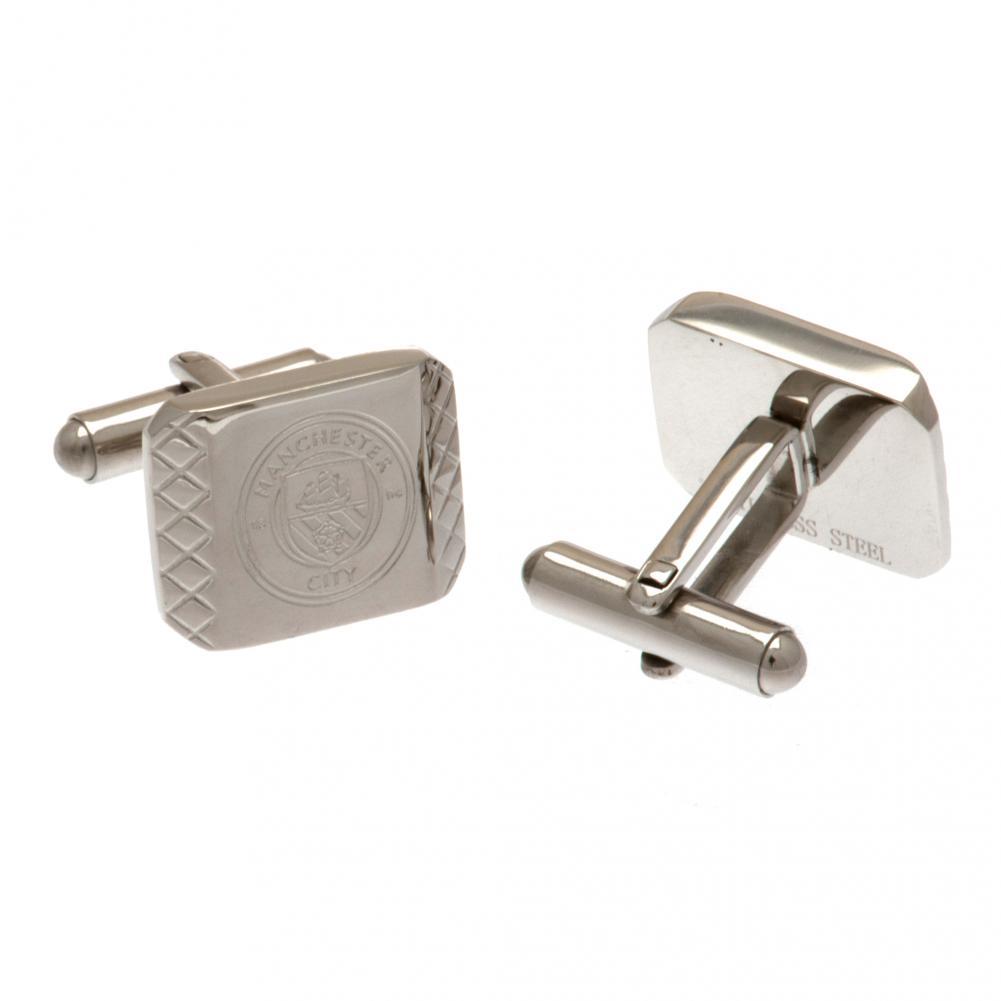 Manchester City FC Stainless Steel Cufflinks PT  - Official Merchandise Gifts