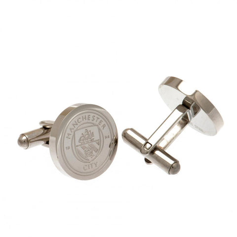 Manchester City FC Stainless Steel Formed Cufflinks  - Official Merchandise Gifts