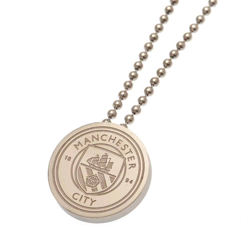 Manchester City FC Stainless Steel Pendant & Chain