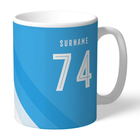 Personalised Manchester City FC Stripe Mug