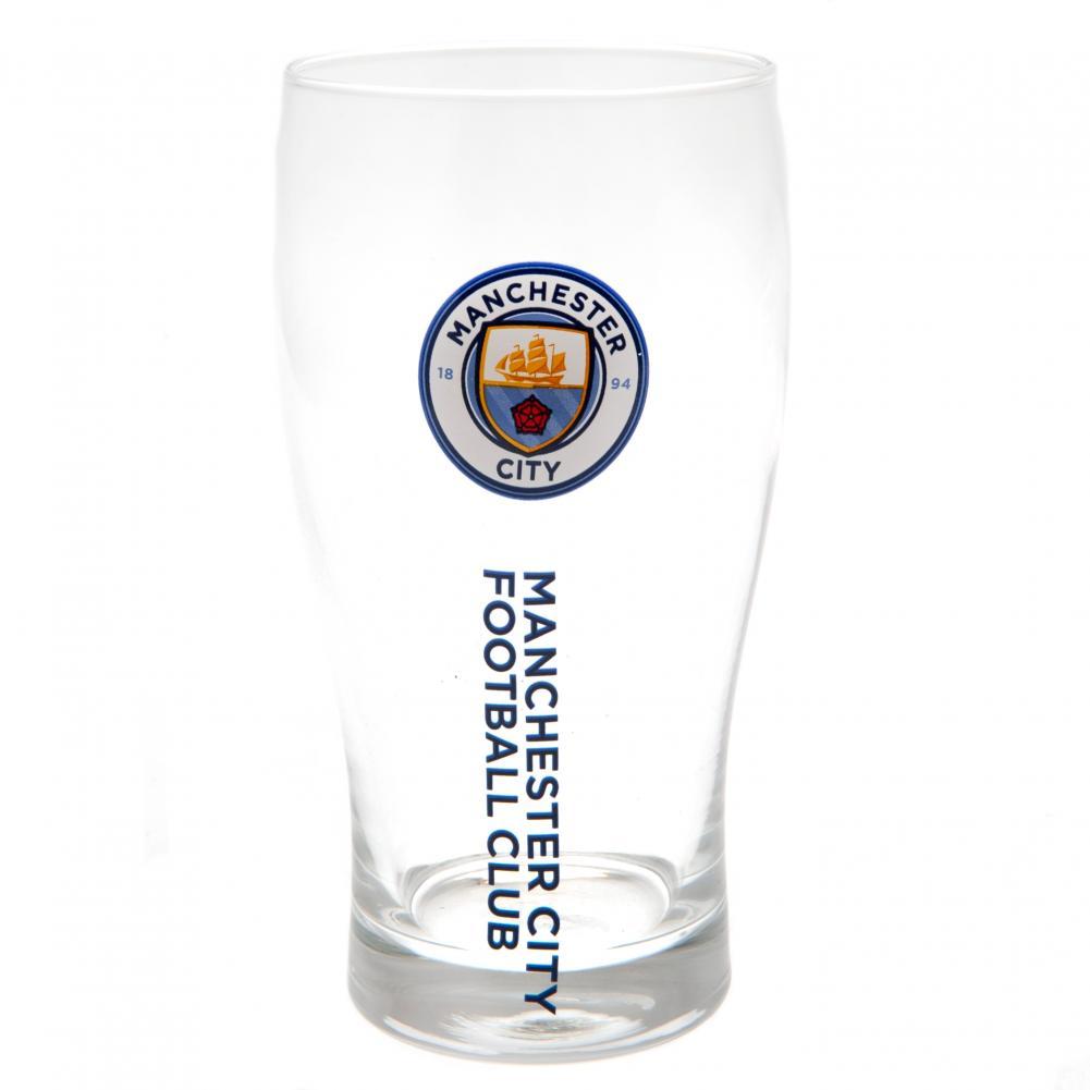 Manchester City FC Tulip Pint Glass  - Official Merchandise Gifts