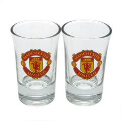 Manchester United FC 2pk Shot Glass Set  - Official Merchandise Gifts