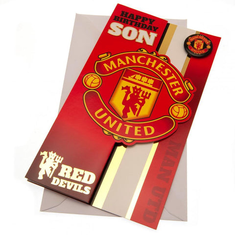 Manchester United FC Birthday Card Son  - Official Merchandise Gifts