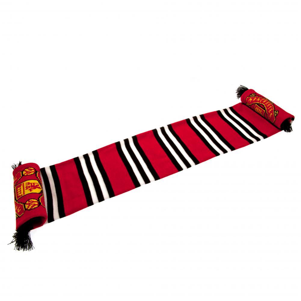 Manchester United FC Stripe Scarf  - Official Merchandise Gifts