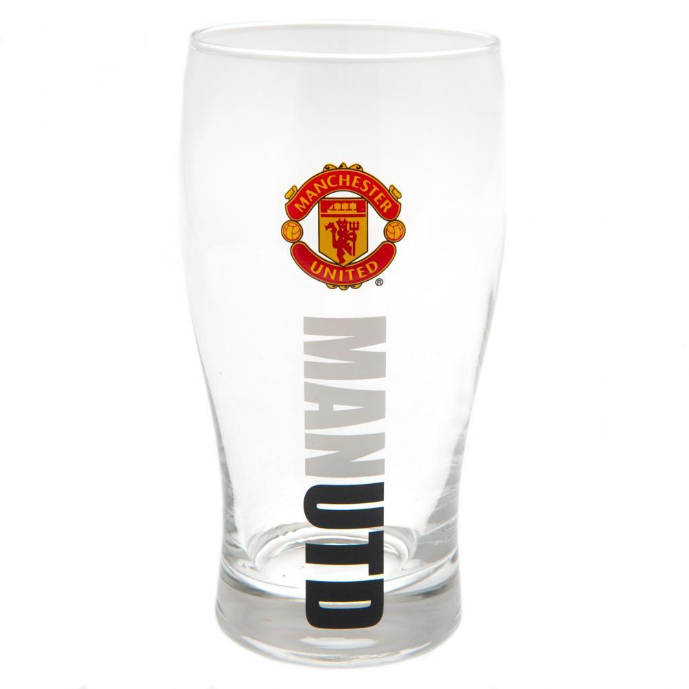 Manchester United FC Tulip Pint Glass  - Official Merchandise Gifts