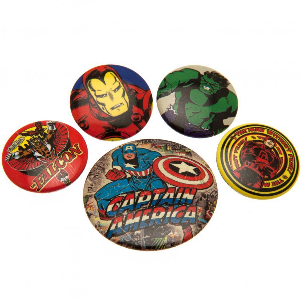 Marvel Comics Button Badge Set  - Official Merchandise Gifts