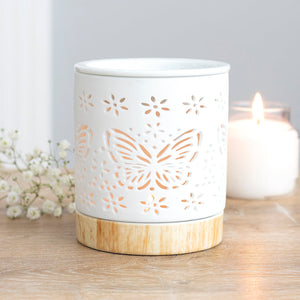 Matte Ceramic Butterfly Oil Burner