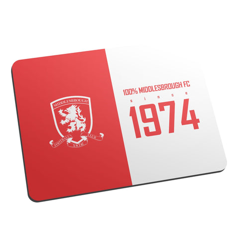 Personalised Middlesbrough FC 100 Percent Mouse Mat