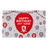 Middlesbrough FC Personalised Banner (5ft x 3ft, Balloons Design)