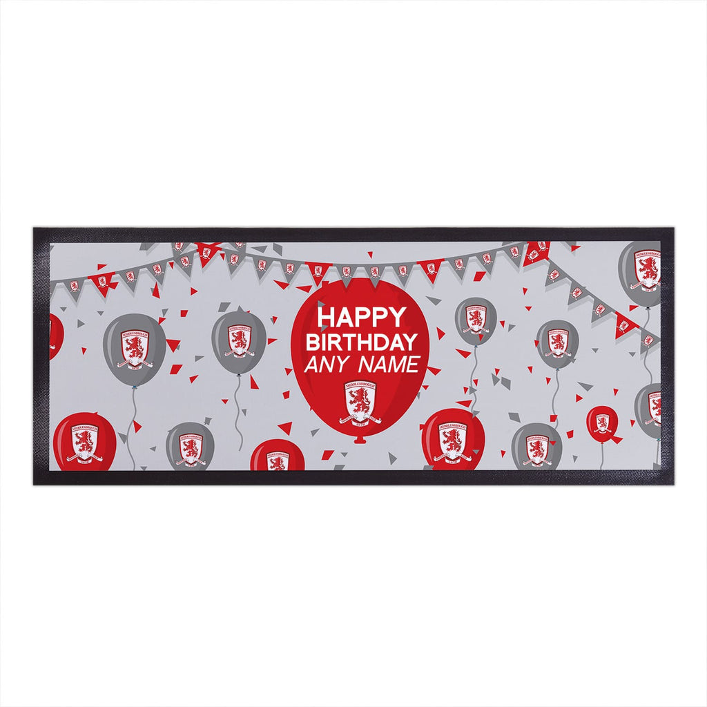 Middlesbrough FC Personalised Bar Runner (Balloons Design)