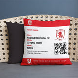 Middlesbrough FC Personalised Cushion - Fans Ticket (18")