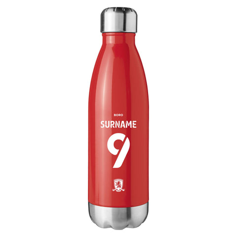 Middlesbrough FC Personalised Red Insulated Water Bottle