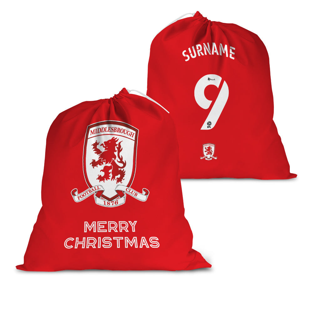 Middlesbrough FC Personalised Santa Sack