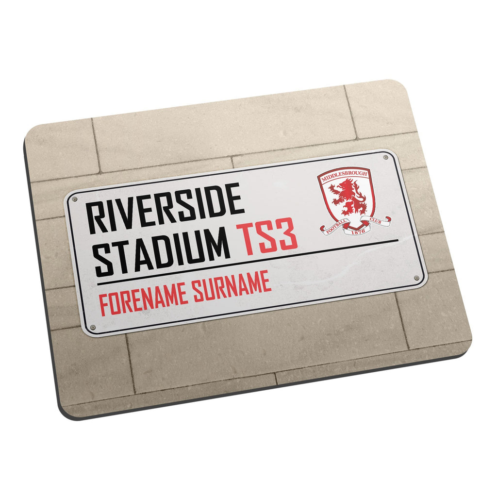 Personalised Middlesbrough FC Street Sign Mouse Mat