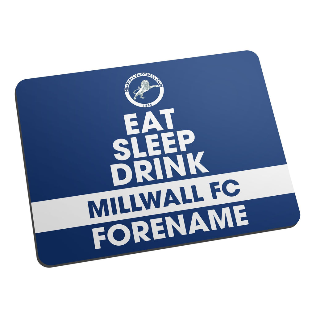 Personalised Millwall FC Eat Sleep Drink Mouse Mat