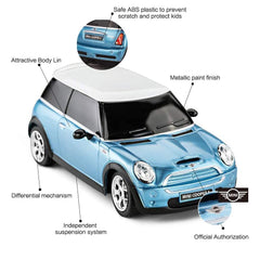 Mini Cooper S Radio Controlled Car 1:24 Scale Blue  - Official Merchandise Gifts