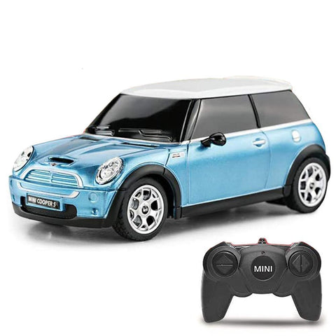 Mini Cooper S Radio Controlled Car 1:24 Scale Blue  - Official Merchandise Gifts