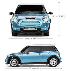 Mini Cooper S Radio Controlled Car 1:24 Scale Blue  - Official Merchandise Gifts
