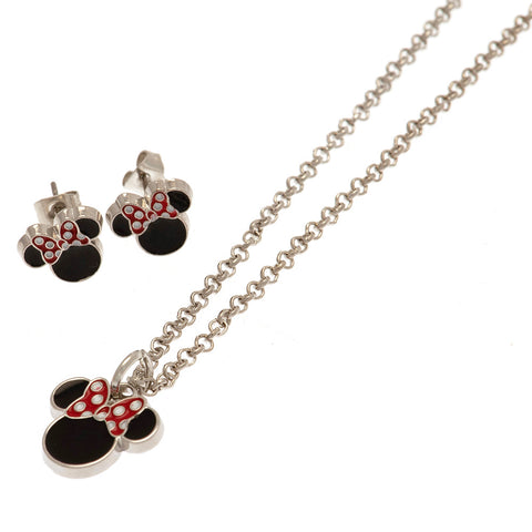 Minnie Mouse Fashion Jewellery Necklace & Earring Set