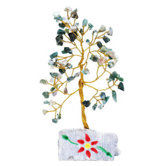 Moss Agate Gemstone Tree Ornament - 80 Stone