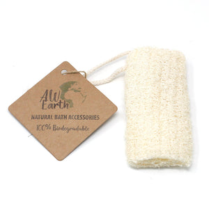 Natural Loofah Scrub on Rope - 5 inches - 12.7 cm